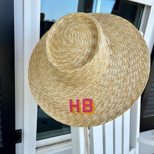 Personalized Straw Sun Hat – Custom Beach Hat, Monogrammed Lifeguard Hat, Bachelorette Party Gift, Bridesmaid Gift, Summer Vacation Hat