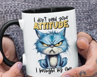 おもしろ猫コーヒーマグ：皮肉な態度のギフト