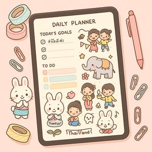 Thai Chibi Sticker Pack