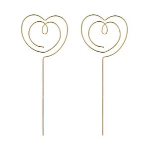 Harttoppers, goud, 12 x 4,5 cm