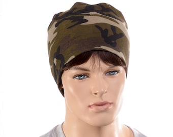 Camo Night Cap Cotton Round Sleep Hat Adult Men and Women Camping Nightcap Camouflage Hunting Hat