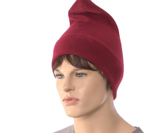 Burgundy Phrygian Cap Liberty Hat Maroon Fleece Cosplay Adult Men Women