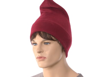 Burgundy Phrygian Cap Liberty Hat Maroon Fleece Cosplay