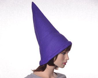 Deep Purple Gnome Hat Tall Pointed Mens Hat Womens Hat Extra Tall