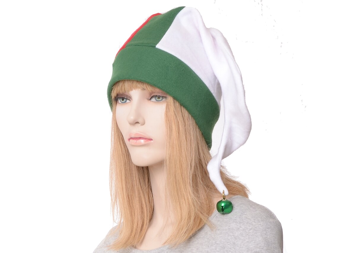 Christmas Jester Hat Red and Green With Green Bells Jack in Etsy