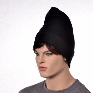 Phrygian Cap Black Liberty Hat Mens Women Fleece Costume Beanie Elf Cap Pointed Hat Mithras Hat Cosplay