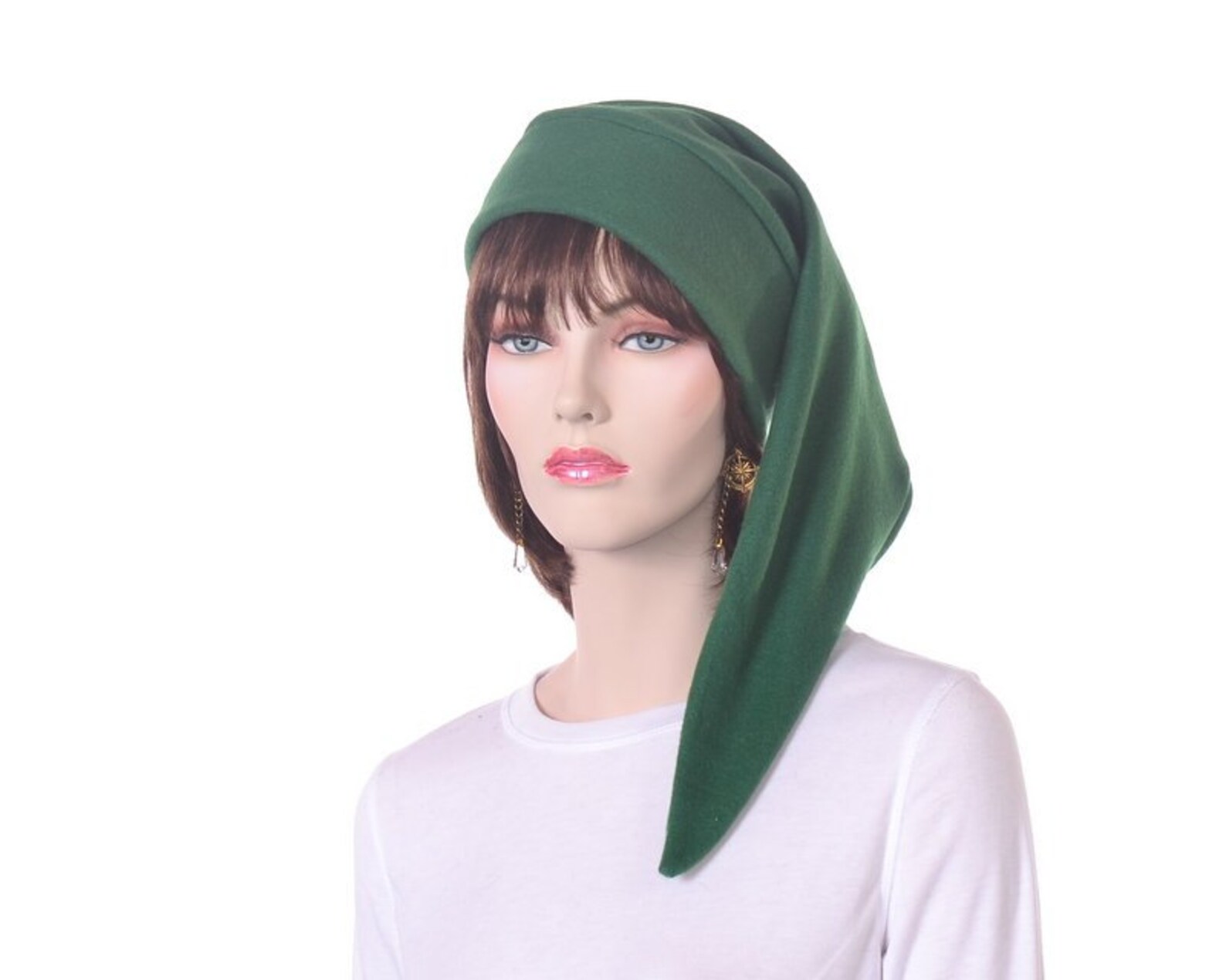 Dark Green Elf Hat Adult Mens Womens Costume Pointed Long Etsy