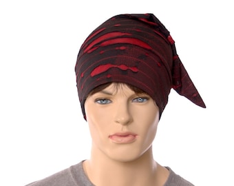 Tattered Nightcap Ghost Pirate Stocking Cap Zombie Hat Distressed Goth Hat Adult Men Women Cosplay
