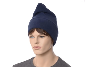 Phrygian Cap: Navy Blue Fleece Handmade Liberty Hat Adult Men Women