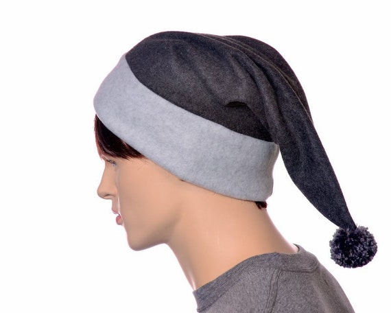 Dark Gray Stocking Cap Long Pointed 
