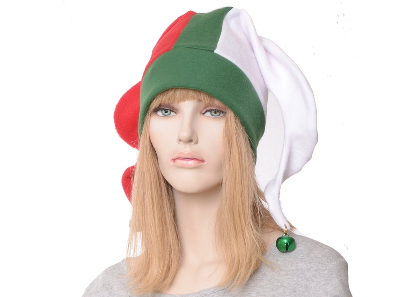 Christmas Jester Hat Red and Green With Green Bells Jack in Etsy