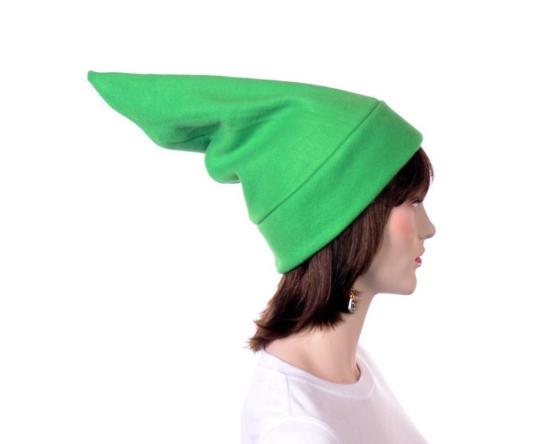 Elf Hat Green Stocking Cap Pointed Hat 