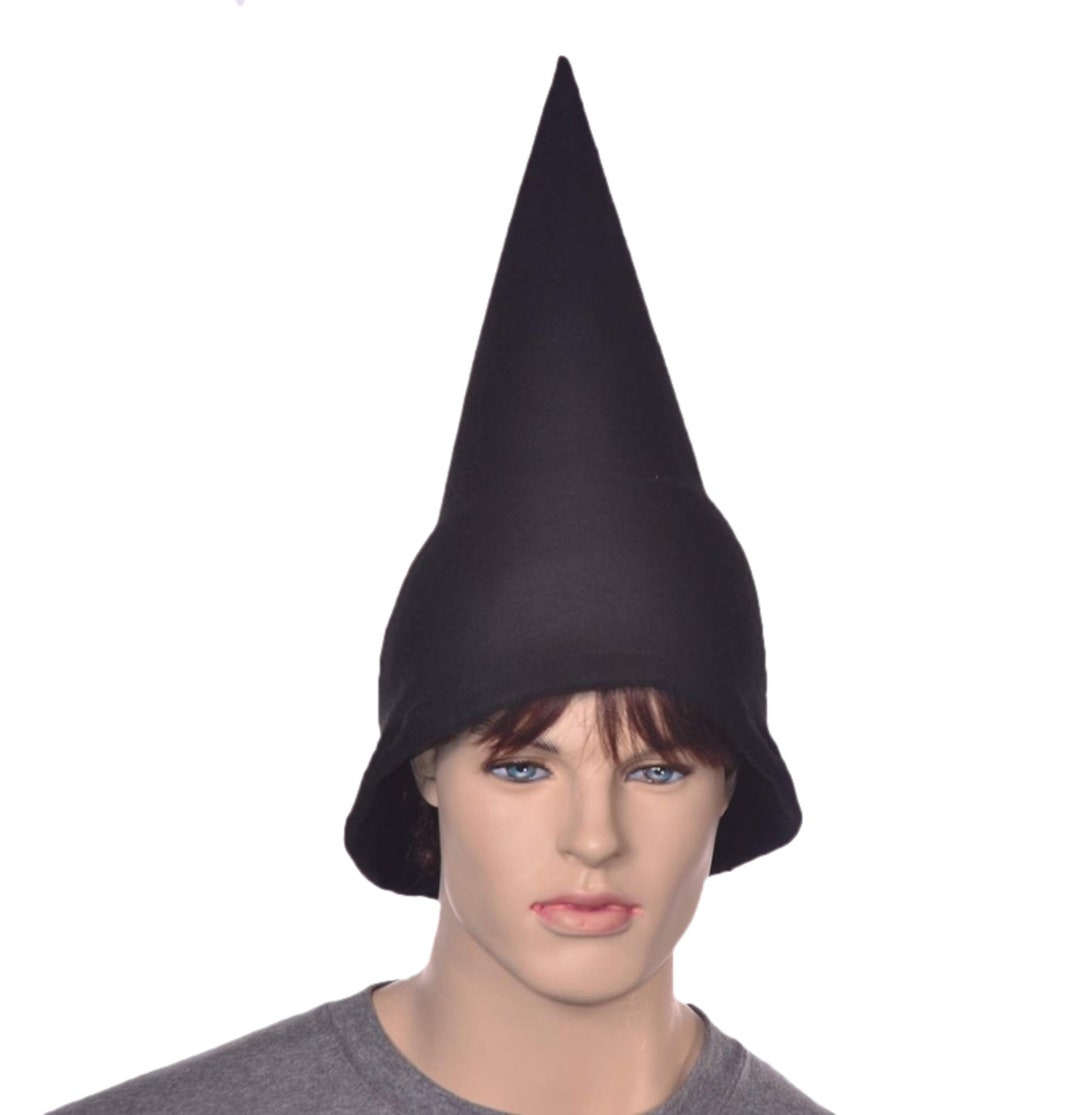 Wizard Hat Black Oversized Pointed Cap Gnome Pointy Student Sorcerer