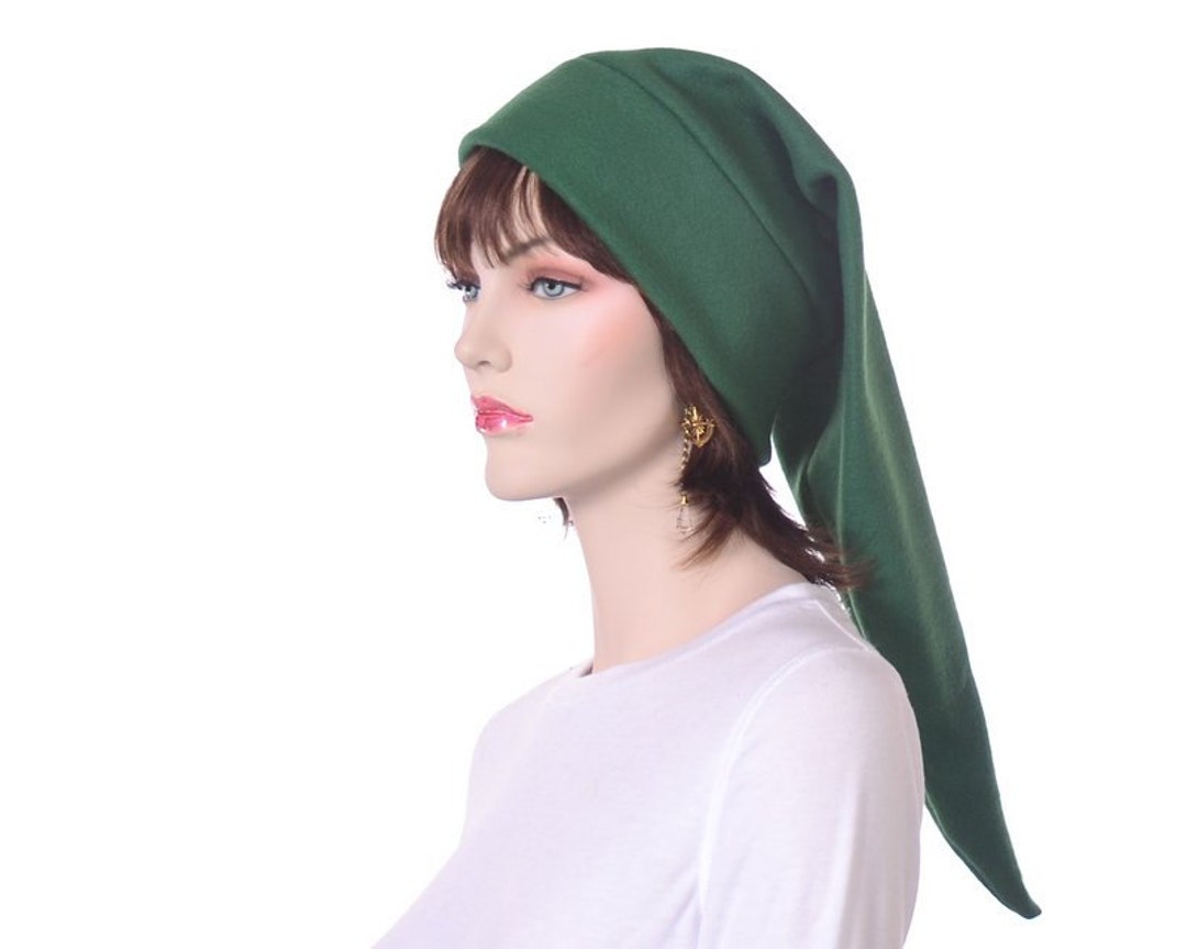Dark Green Elf Hat Adult Mens Womens Costume Pointed Long Etsy