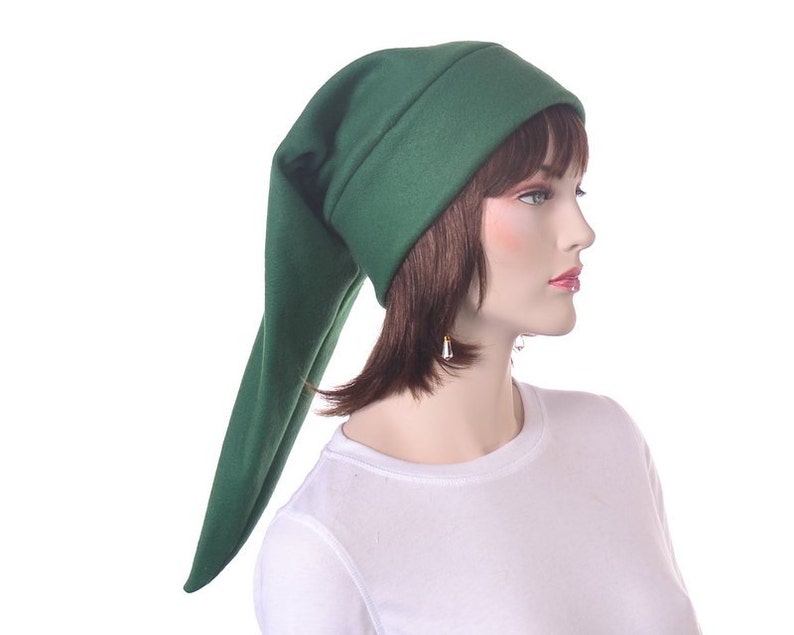Dark Green Elf Hat Adult Mens Womens Costume Pointed Long Etsy