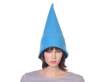 Turquoise Gnome Hat Pointy Cone Pointed Wizard Cap Adult Men Women Wizard Cap Elf Cap Manga Anime Cosplay Costume