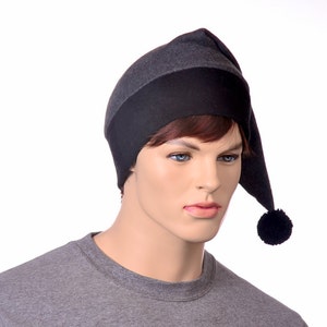 Dark Gray Stocking Cap Long Pointed 