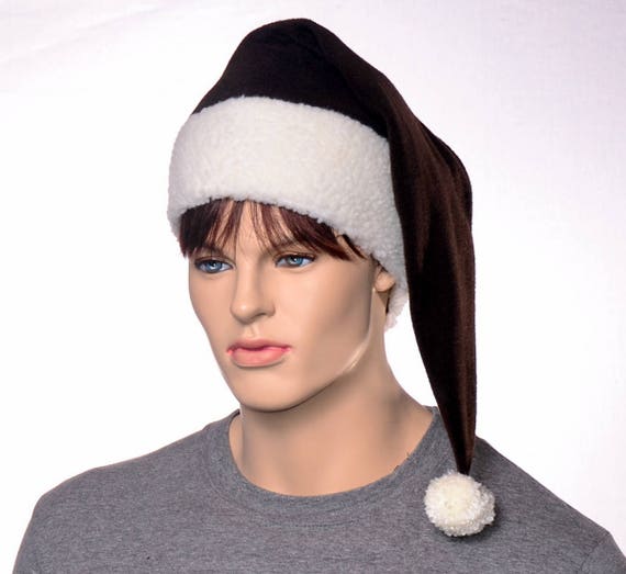 Brown Santa Hat Sherpa Headband Long 