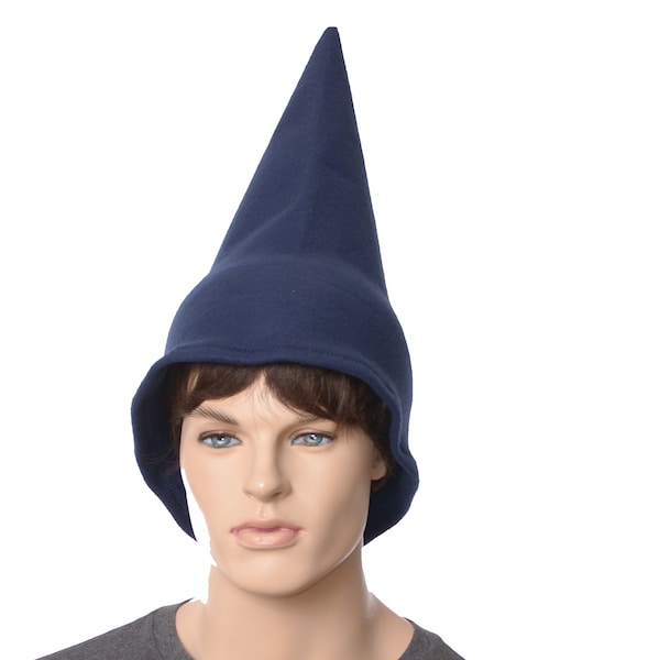 Gnome Hat Navy Blue Oversized Extra Wide Bell Brim Cosplay Adult Men Women Garden Fantasy Costume Fae