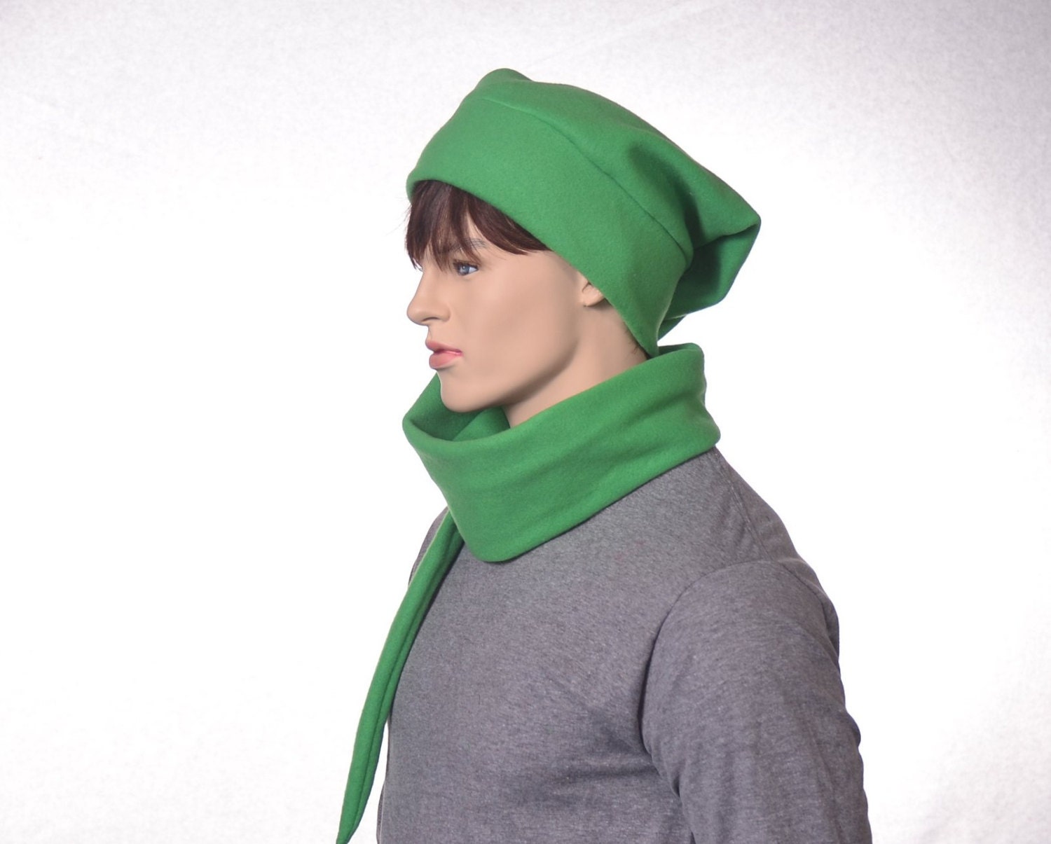 Green Stocking Cap Super Long Elf Hat Long Pointed Extra Long Beanie 5 ...
