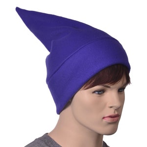 Purple Elf Hat Stocking Cap Adult Women Men Beanie Gnome Dwarf Costume Unisex Pointed Beanie Cosplay Ren Fair