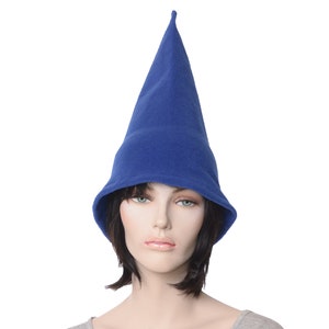Gnome Hat Royal Blue Oversized Extra Wide Bell Brim Fleece Cosplay Adult Men Women Garden Fantasy Costume Fae