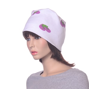 Nightcap Frogs on Heart Waffled Cotton Night Cap Cottagecore Hat Adult Men Women Sleep Chemo Nightcap