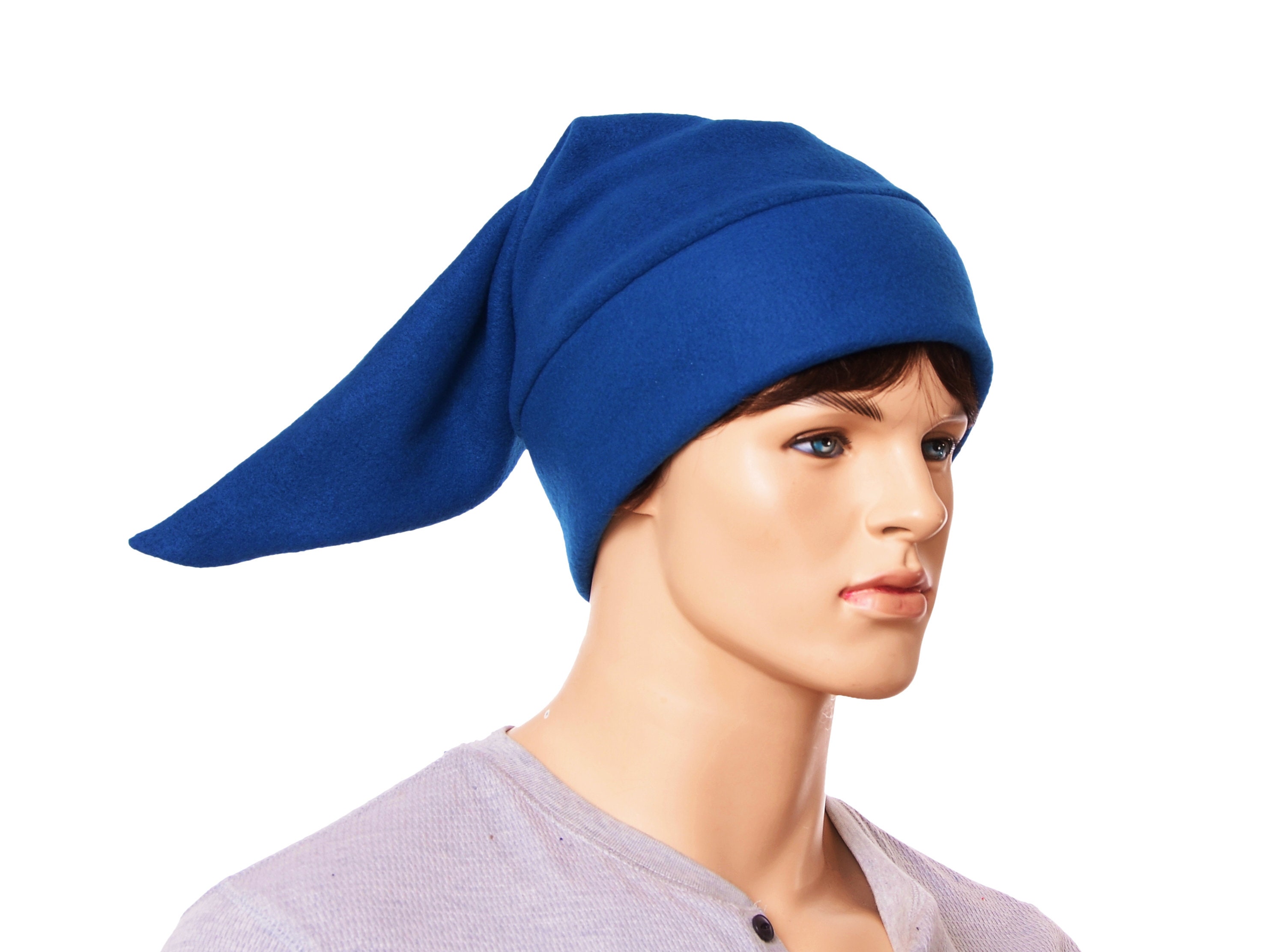 Bonnet de nuit Elf Casquette Gris Rayures Blanches Bonnet de Nuit avec  Pompon Coton Adulte Hommes Femmes Cadeaux -  France