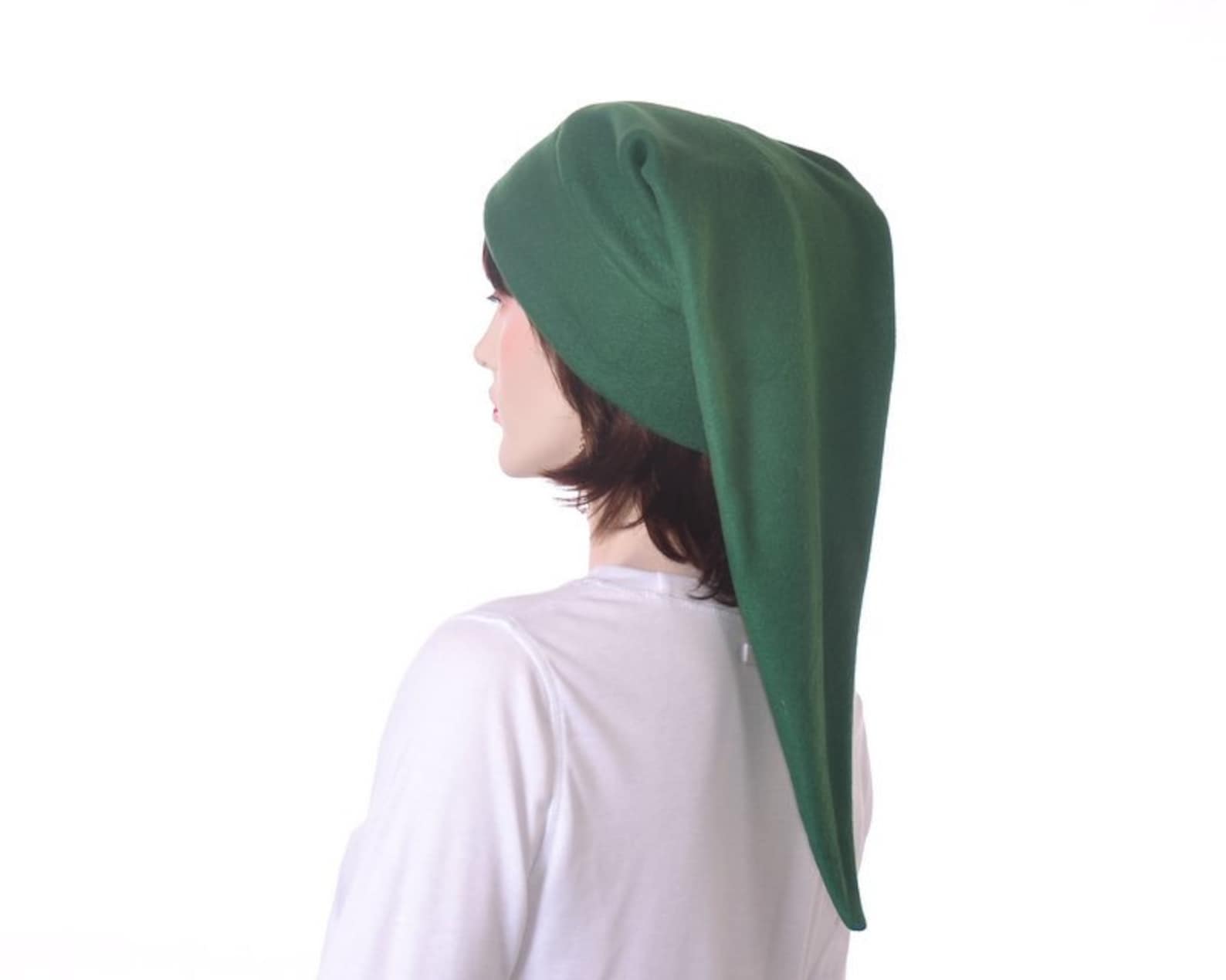 Dark Green Elf Hat Adult Mens Womens Costume Pointed Long Etsy