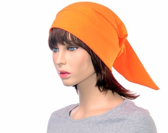 Orange Night Cap Handmade Elf Hat NightCap Brownie Hunter Adult Pointed Beanie Unisex Cosplay Men Women