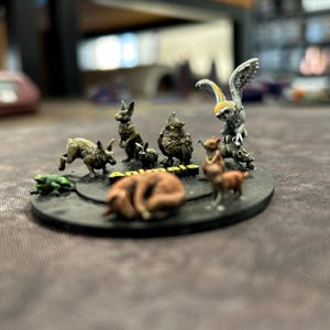 20 Tiny animals for basing, diorama and scenery: cats, dogs, bats, pigeons, lizards, owls, rats, frogs, spiders, snakes, crabs, rabbits
