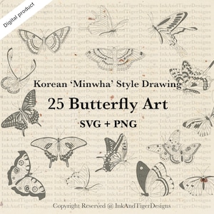 25 Butterfly SVG Bundle, Butterfly SVG designs, butterfly files for Cricut, butterfly silhouette, butterfly clipart, Butterfly PNG