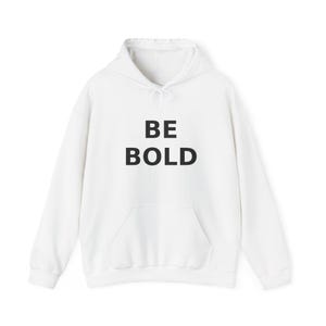 BEVY Hoodie. Bold Graphic for Men and Women. White and Light Hoodie Streetwear Sweatshirt