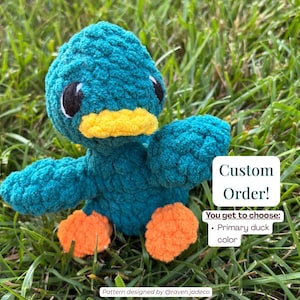 Crochet Duck Lovey: Handmade Amigurumi Stuffed Animal, Nursery Decor