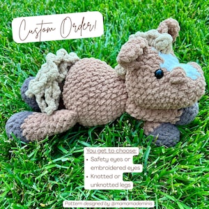 Crochet Brown Horse Plush – Handmade Horse Stuffed Animal – Amigurumi Horse Toy – Gift for Horse Lover – Farm Nursery Decor