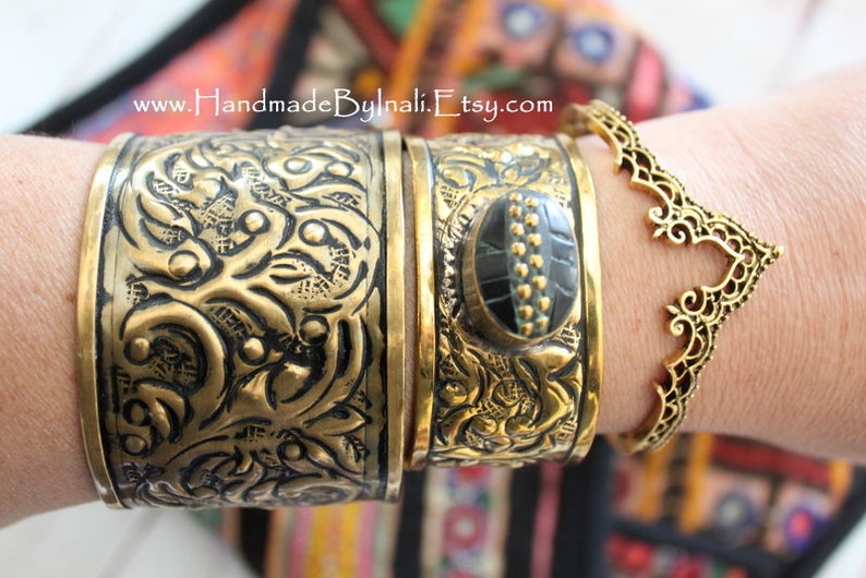 INDIAN ARCH Inspired Cuff Bracelet/ Bohemian Stacking Cuff Etsy