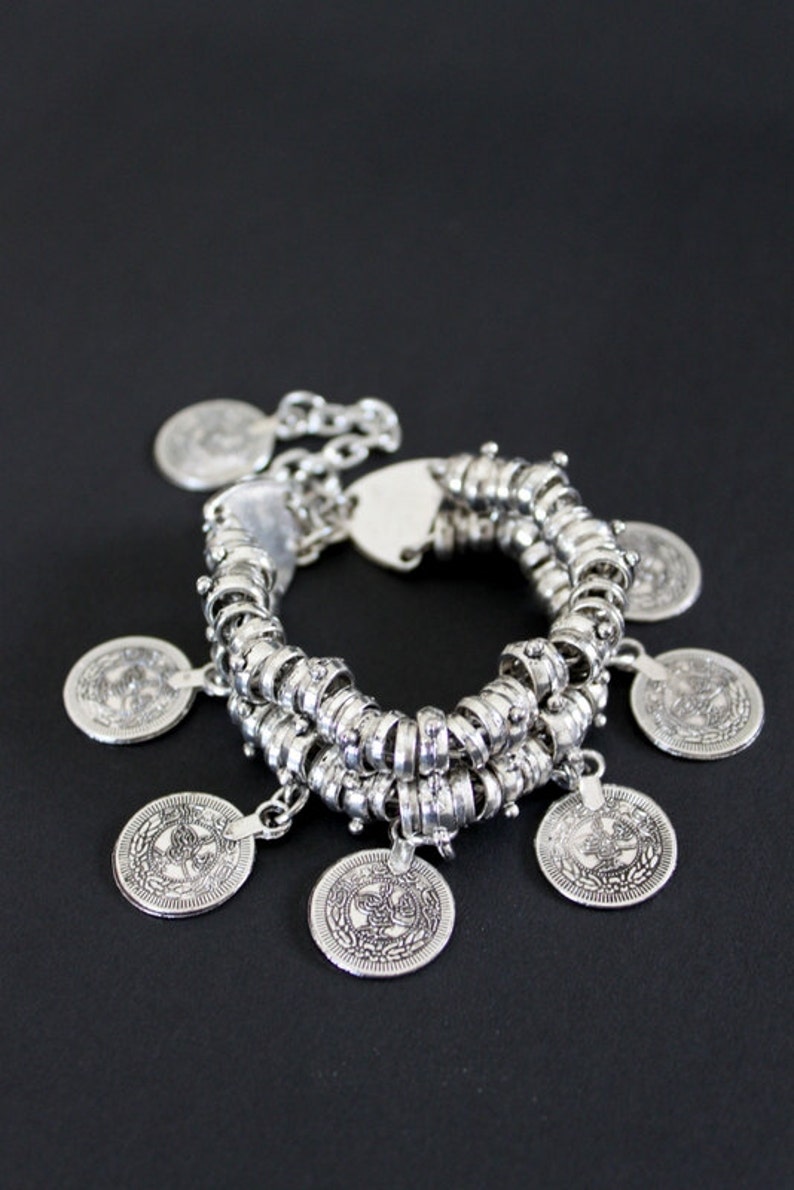 Coins Replica Anklets Vintage Style Silver Plated Turkish - Etsy