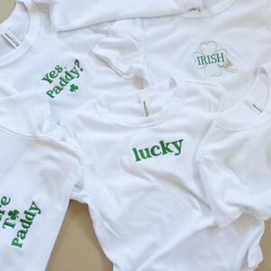 Embroidered Vitamin G St. Patrick's Day Women's Baby Tee image 16
