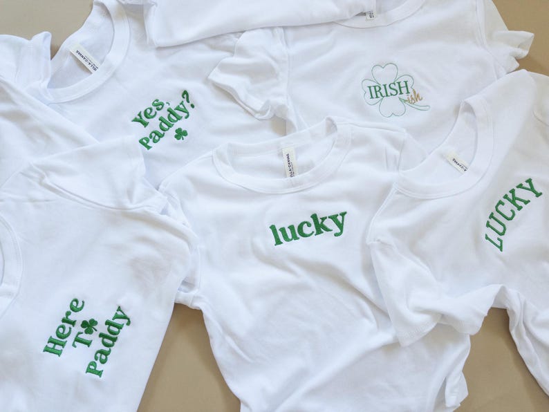 Embroidered Vitamin G St. Patrick's Day Women's Baby Tee image 16