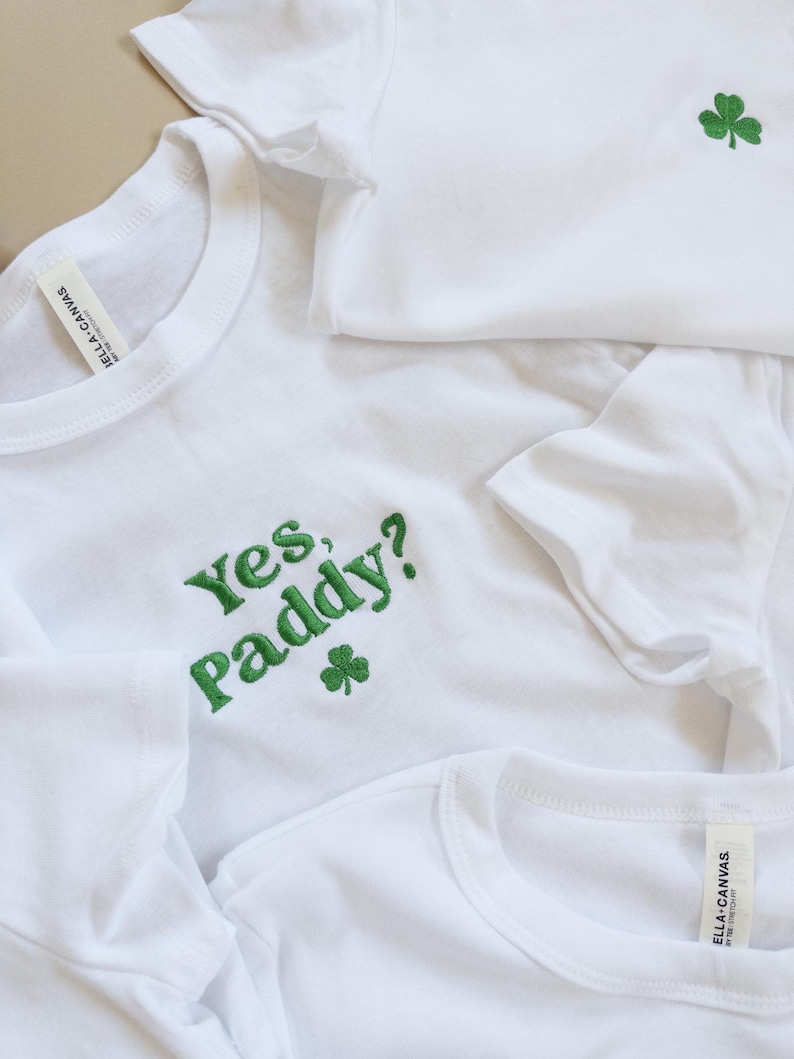 Embroidered Vitamin G St. Patrick's Day Women's Baby Tee image 4