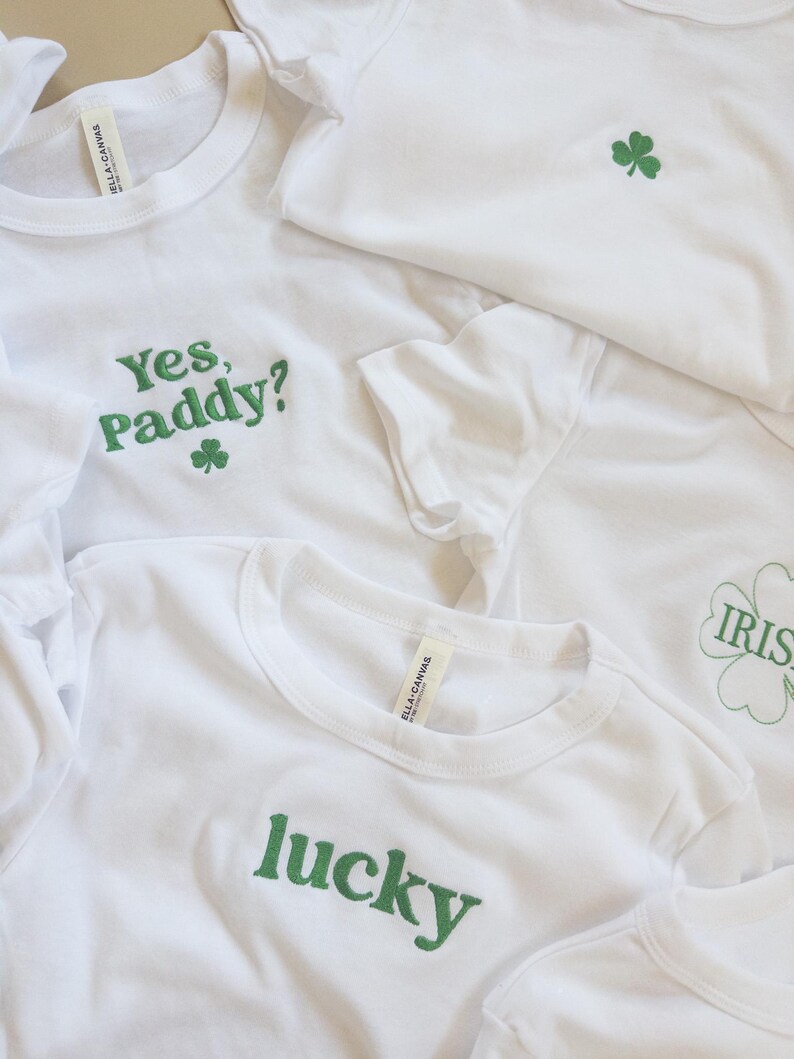 Embroidered Vitamin G St. Patrick's Day Women's Baby Tee image 15