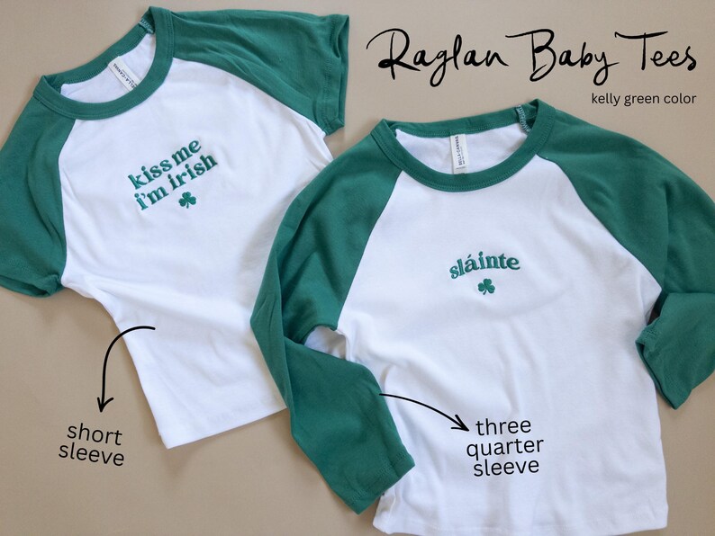 Embroidered Vitamin G St. Patrick's Day Women's Baby Tee image 8