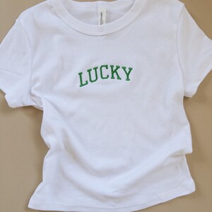 Embroidered Vitamin G St. Patrick's Day Women's Baby Tee image 18