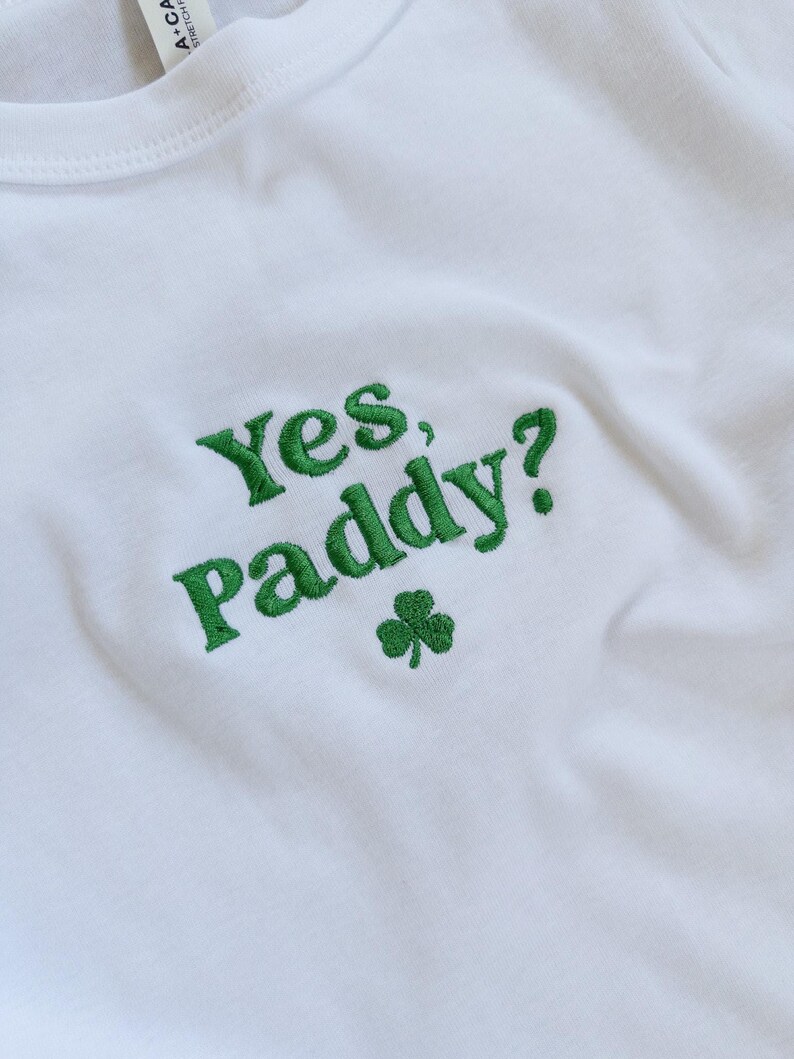 Embroidered Vitamin G St. Patrick's Day Women's Baby Tee image 17