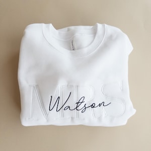 Personalized Wedding Gifts for Couple, Honeymoon Sweatshirts Embroidered, Custom Just Married Gift, Future Mr and Mrs Newlywed Gift