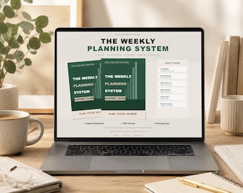 The Weekly Planning System | Productivity E-Book | Planning Guide | Instant Download PDF