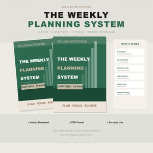 Veckoplaneringssystemet | Produktivitets-e-bok | Planeringsguide | Ladda ner PDF direkt
