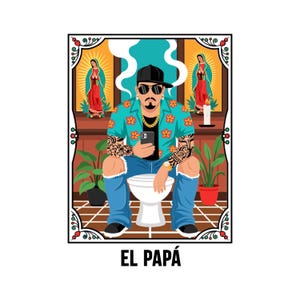 Funny Dad Chicano SVG PNG, Latino Papa Digital Sublimation Files, Tarot Card Design, Spanish Dad Shit Chingon, Fathers Day Gift