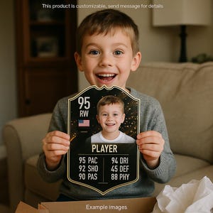 Custom Ultimate Team Player Card – Personalized Gift for Gamers & Soccer Fans