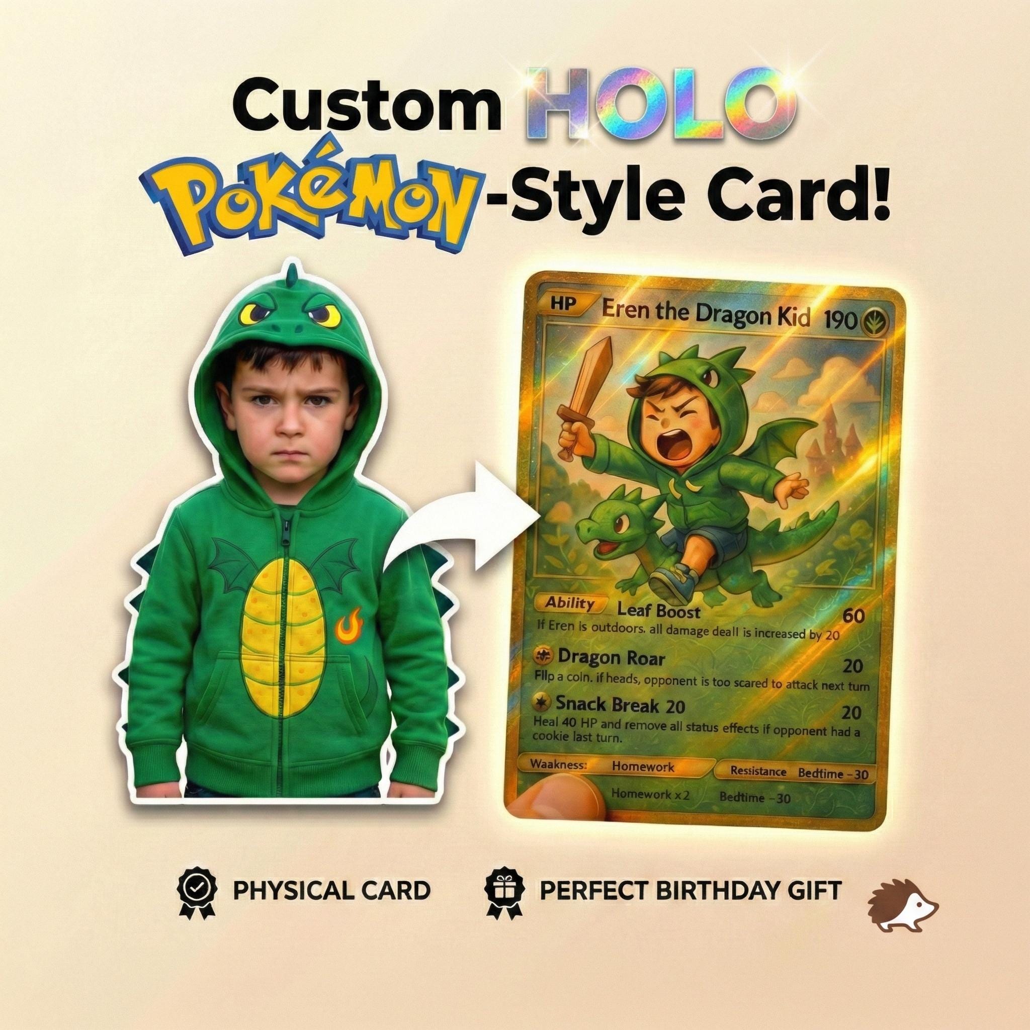 Custom Pokemone Card - Etsy